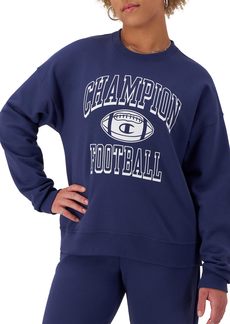 Champion Women's Sweatshirt Powerblend Fleece Crewneck Warm Sweatshirt for Women Graphic