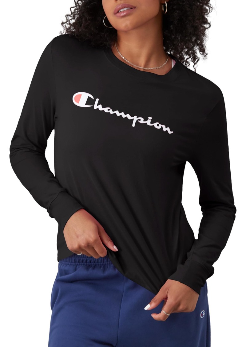 Champion womens T-shirt T Shirt Black  US