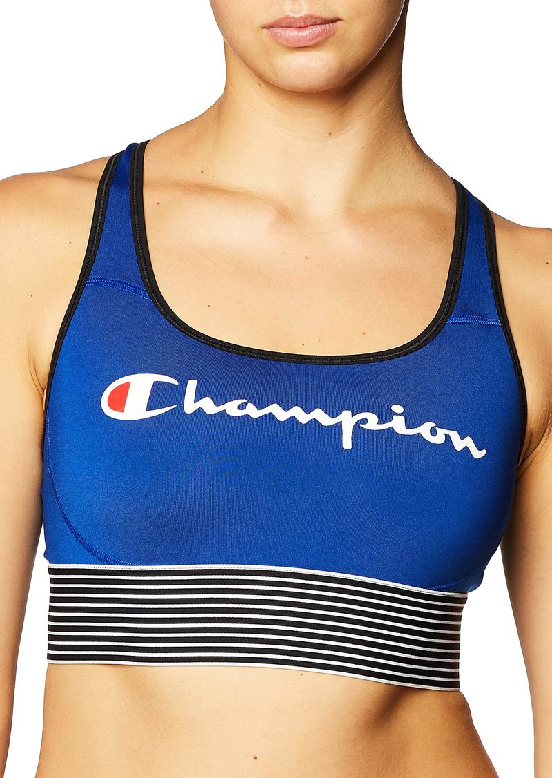 Champion Women's The Absolute Longline Sports Bra Surf The Web/Black