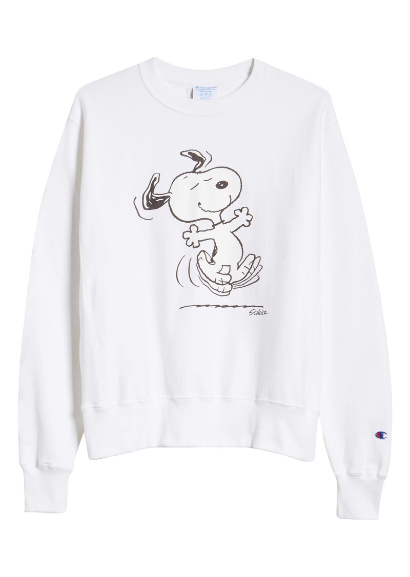 snoopy champion sweatshirt