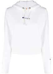 Champion cropped logo embroidered hoodie