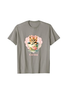 Champion Cute Kitten Kawaii Cat In Tea Cup Coquette Style T-Shirt