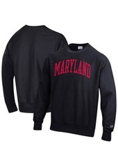 Men's Champion Black Maryland Terrapins Arch Reverse Weave Pullover Sweatshirt at Nordstrom