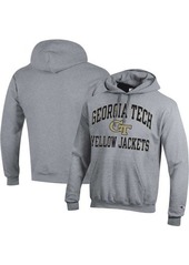 Men's Champion Heather Gray Georgia Tech Yellow Jackets High Motor Pullover Hoodie at Nordstrom