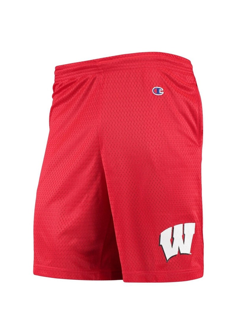 Men's Champion Red Wisconsin Badgers College Mesh Shorts - Red