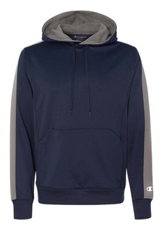 Champion Performance Colorblock Pullover Hood In Navy/stone Grey