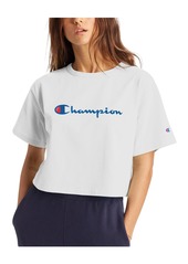 Champion Plus Womens Cropped Logo Pullover Top