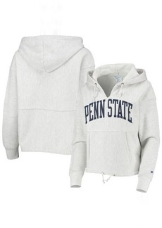 Women's Champion Ash Penn State Nittany Lions Vintage Wash Reverse Weave Cinch Pullover Hoodie at Nordstrom