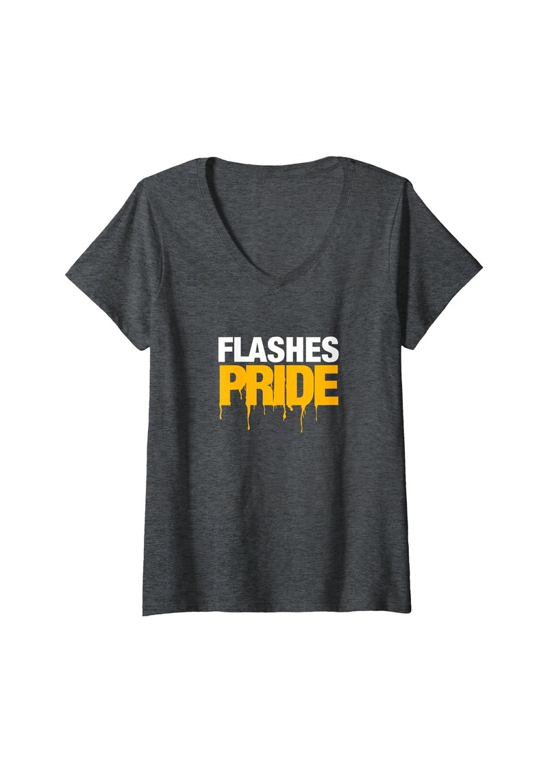 Womens Champion Flashes PRIDE V-Neck T-Shirt