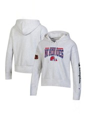 Women's Champion Heathered Gray Quebec Nordiques Reverse Weave Pullover Hoodie