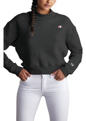 Champion Reverse Weave(R) Mock Neck Panel Crop Sweatshirt