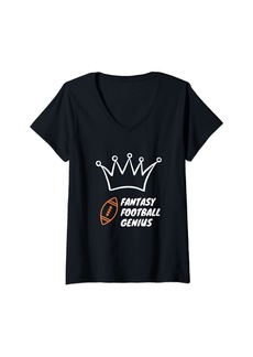 Champion Womens Fantasy Football Genius V-Neck T-Shirt