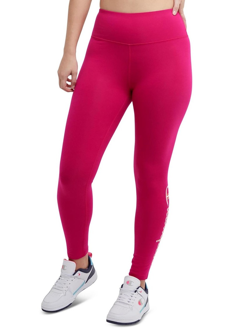 Champion Womens Logo Moisture Wicking Athletic Leggings