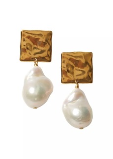 Chan Luu 18K Gold-Plated & Baroque Pearl Drop Earrings