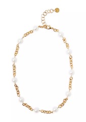 Chan Luu 18K-Gold-Plated & Freshwater Pearl Station Necklace