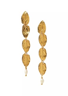 Chan Luu 18K Gold-Plated & Freshwater Rice Pearl Drop Earrings