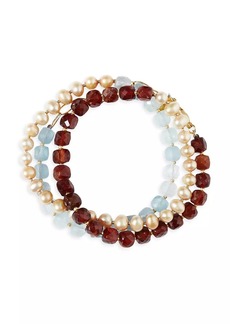 Chan Luu 18K-Gold-Plated & Multi-Gemstone Beaded Wrap Bracelet