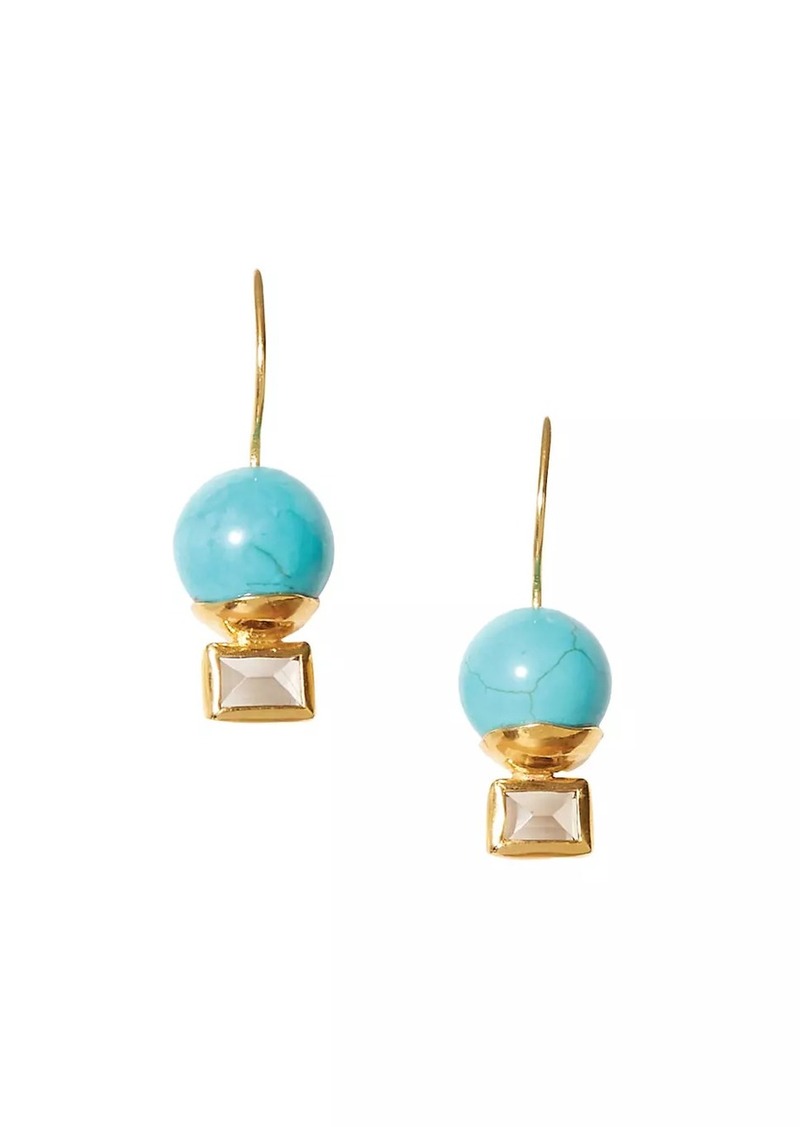 Chan Luu 18K-Gold-Plated & Multi-Gemstone Drop Earrings