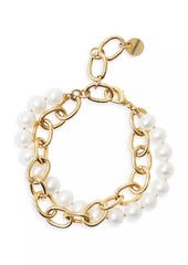 Chan Luu 18K-Gold-Plated & Turquoise Two-Strand Chain Bracelet