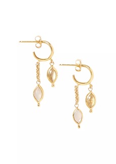 Chan Luu 18K Gold-Plated, Citrine & Moonstone Hoop Earrings