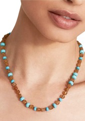 Chan Luu 18K Gold-Plated, Turquoise & Yellow Apatite Toggle Necklace