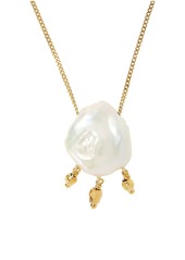 Chan Luu 18K Goldplated & 13MM-14MM White Freshwater Pearl Pendant Necklace
