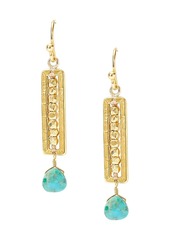 Chan Luu 18K Goldplated Turquoise Teardrop Earrings