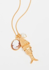 Chan Luu Cameo Fish and Pearl Necklace