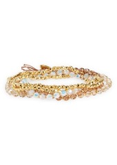 Chan Luu Chan Lu Naked Mix Beaded Wrap Bracelet in Gold Mix at Nordstrom