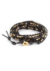 Chan Luu Mixed Semiprecious Stone Quintuple Wrap Bracelet in Onyx Mix at Nordstrom