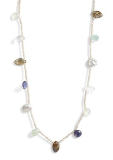Chan Luu Mystic Lab Mix Freshwater Keshi Pearl Necklace in Mystic Labradorite Mix at Nordstrom