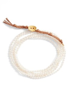 Chan Luu Naked Mix Wrap Bracelet in White Pearl at Nordstrom