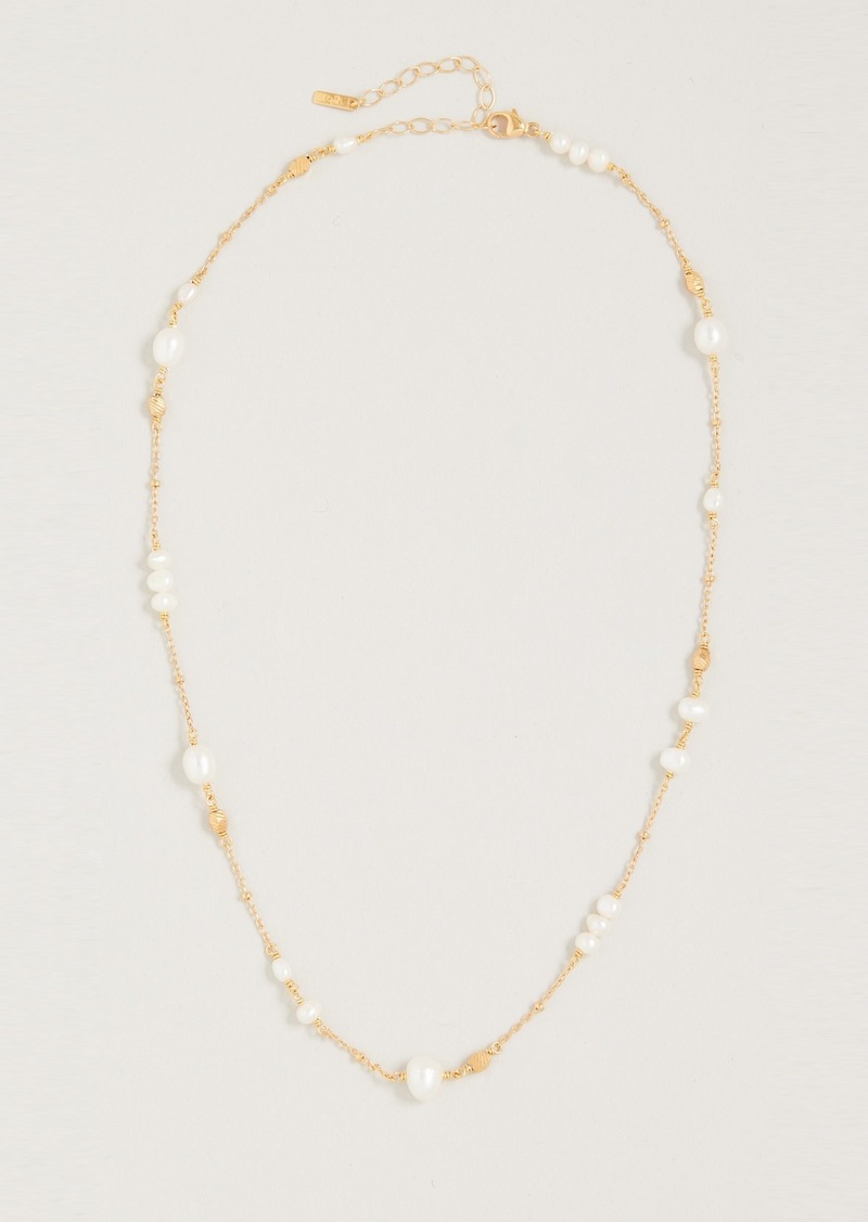 Chan Luu Pearl and Gold Ball Necklace
