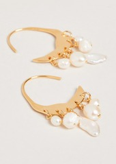 Chan Luu Pearl Cascade Gold Hoops