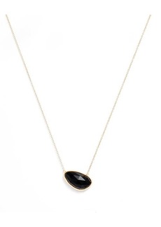 Chan Luu Stone Pendant Necklace in Onyx at Nordstrom