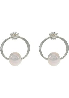 Chan Luu Freshwater Pearl Infinity Stud Earrings