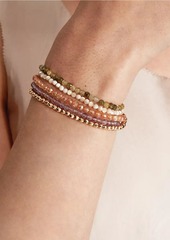 Chan Luu Naked 18K-Gold-Plated & Multi-Gemstone Beaded Wrap Bracelet