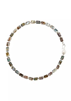 Chan Luu Sterling Silver, Abalone & Freshwater Pearl Necklace