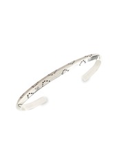 Chan Luu Sterling Silver Dot Engraved Cuff Bracelet