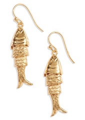 Chan Luu Fish Drop Earrings in Yellow Gold at Nordstrom