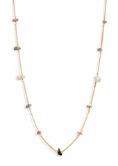 Chan Luu Pearl & Bead Station Necklace in Pink Mix at Nordstrom