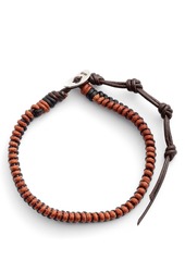 Chan Luu Chan Men's Luu Braided Leather Bracelet in Natural Dark Brown/Black at Nordstrom