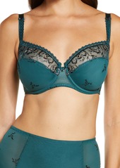 Chantelle Lingerie Every Curve Underwire Demi Bra in Green Multico at Nordstrom