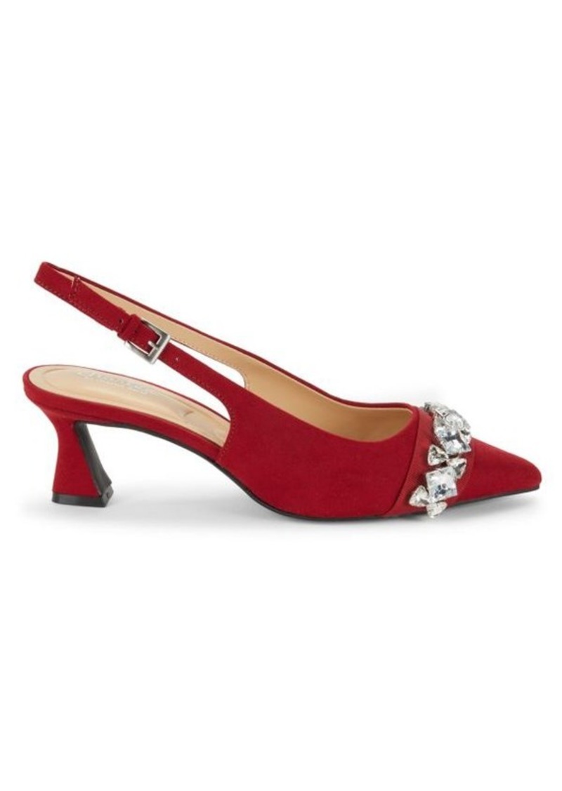 Charles David 63MM Ahava Embellished Slingback Pumps