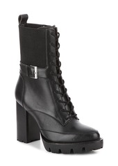 Charles David Gimmick Lace-Up Boot in Black Leather at Nordstrom