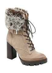 Women's Charles David Gutsy Lace-Up Boot With Faux Fur Cuff