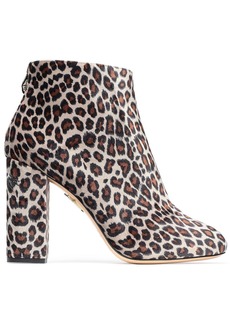 Charlotte Olympia Woman Alba Leopard-print Velvet Ankle Boots Animal Print