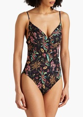 Charo Ruiz Ibiza - Garby printed swimsuit - Black - XS