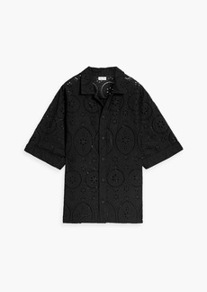 Charo Ruiz Ibiza - Isma broderie anglaise cotton-blend shirt - Black - XS
