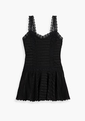 Charo Ruiz Ibiza - Jaen broderie anglaise cotton-blend mini dress - Black - S